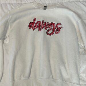 Gildan Heavy Blend White Dawgs Sweatshirt